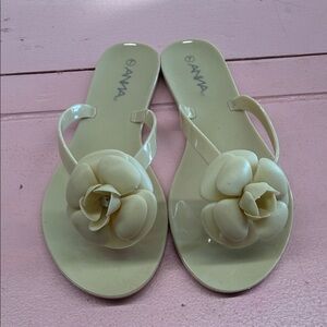 Anna Cream Floral Sandals